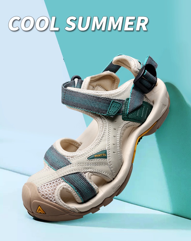 Dép Sandal Nữ Humtto HT9602-7 Beige - Ảnh 6