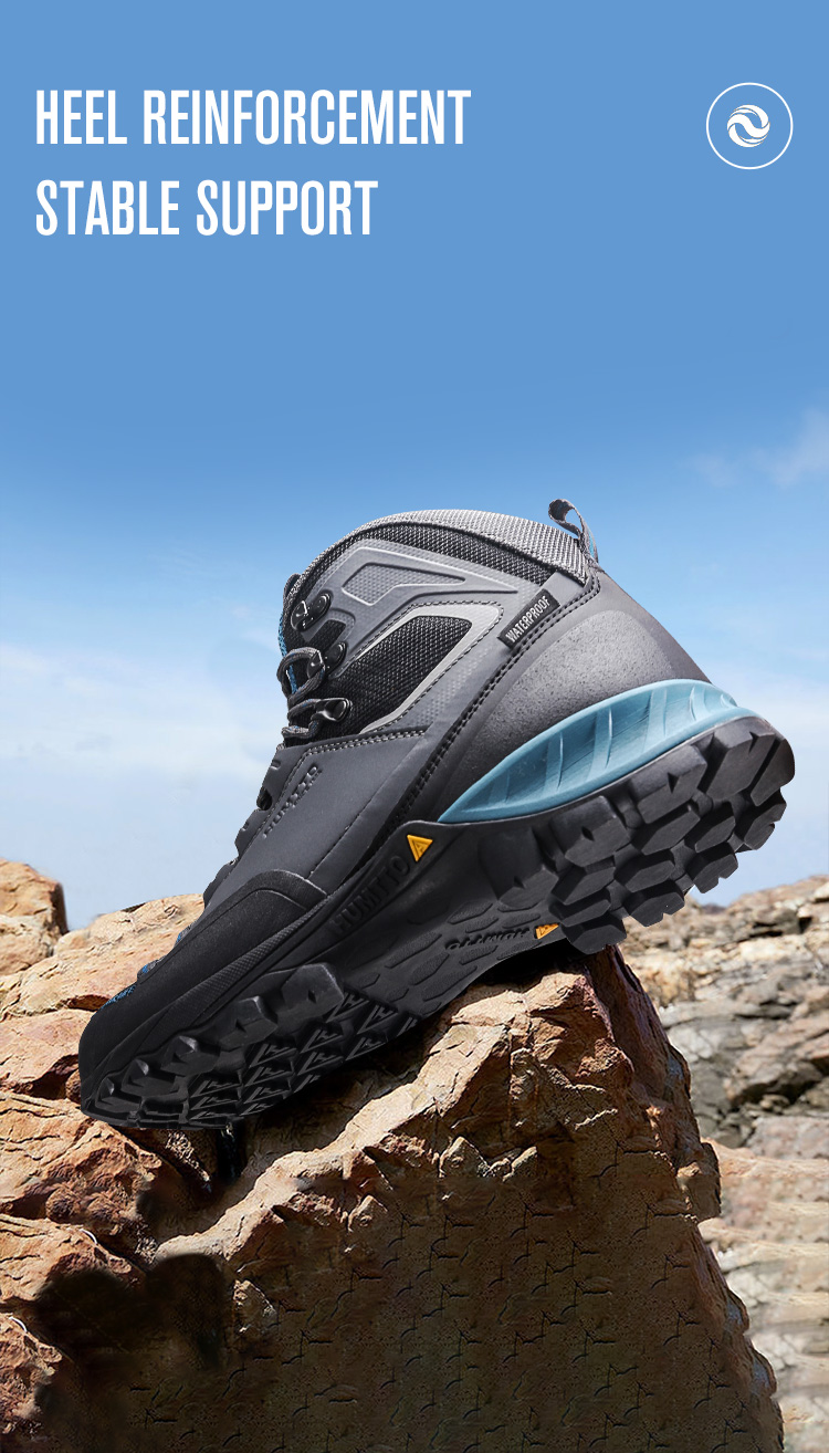 Giày trekking hiking nam cao cổ Humtto 240783A-3 Grey/Blue - Ảnh 12