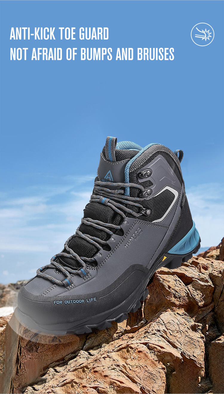 Giày trekking hiking nam cao cổ Humtto 240783A-3 Grey/Blue - Ảnh 13