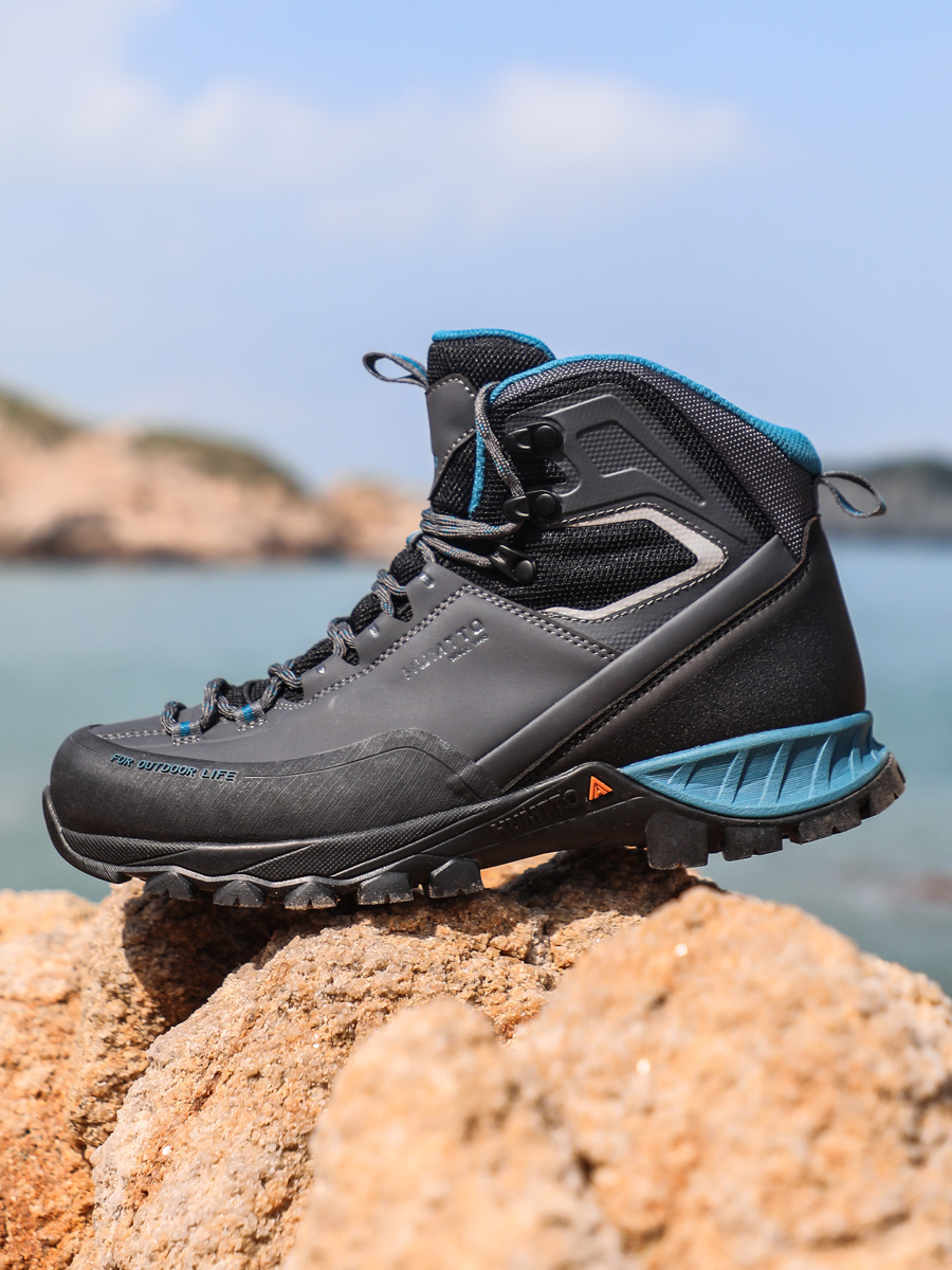 Giày trekking hiking nam cao cổ Humtto 240783A-3 Grey/Blue - Ảnh 14