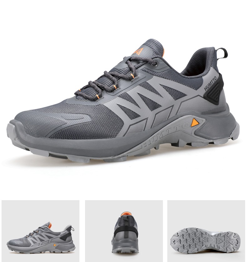 Giày leo núi chống thấm nam thấp cổ Humtto 150479A-2 Grey - Ảnh 4