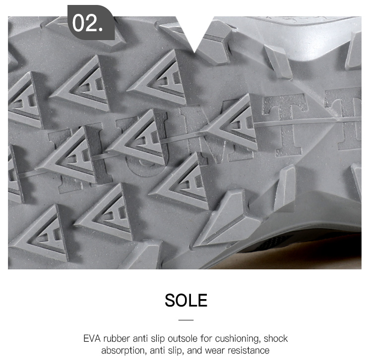 Giày leo núi chống thấm nam thấp cổ Humtto 150479A-2 Grey - Ảnh 5