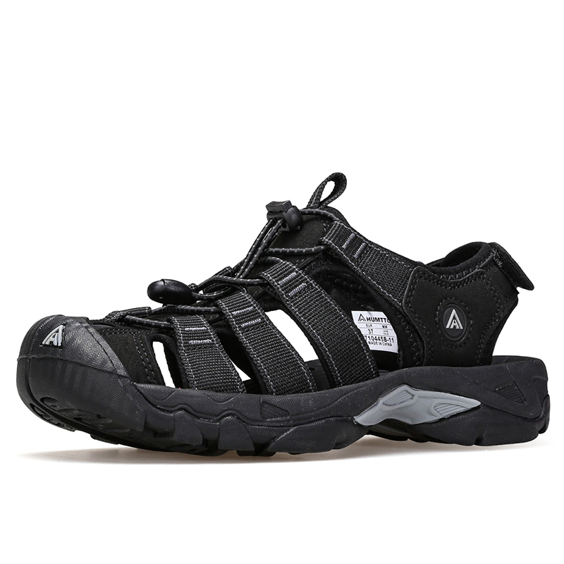 Dép sandal nam Humtto 710445A-10 Black - Ảnh 2