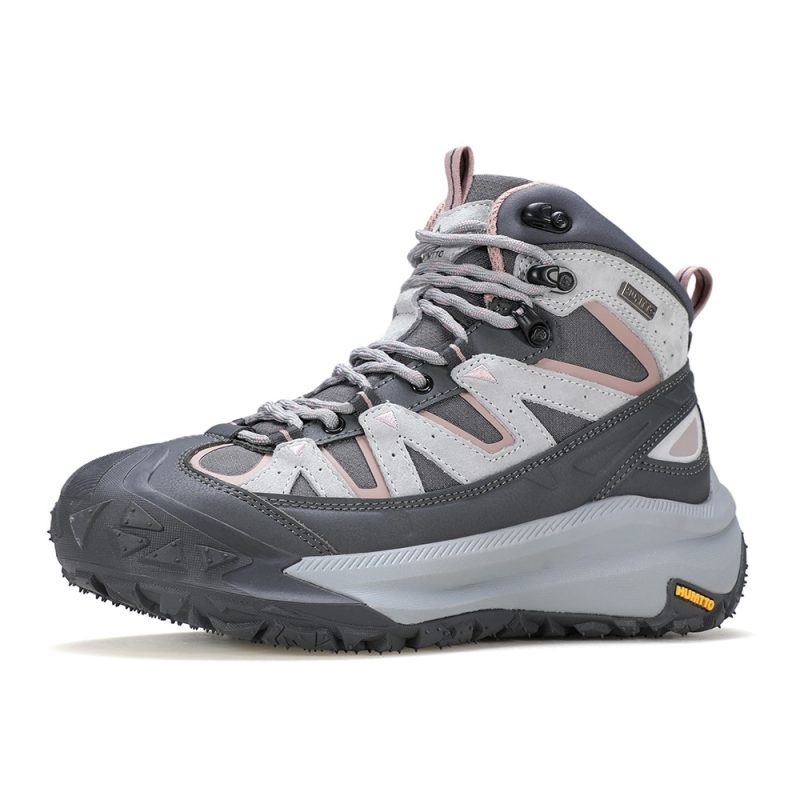 Giày leo núi chống thấm nữ cao cổ Humtto 260996B-1 Grey - Ảnh 5